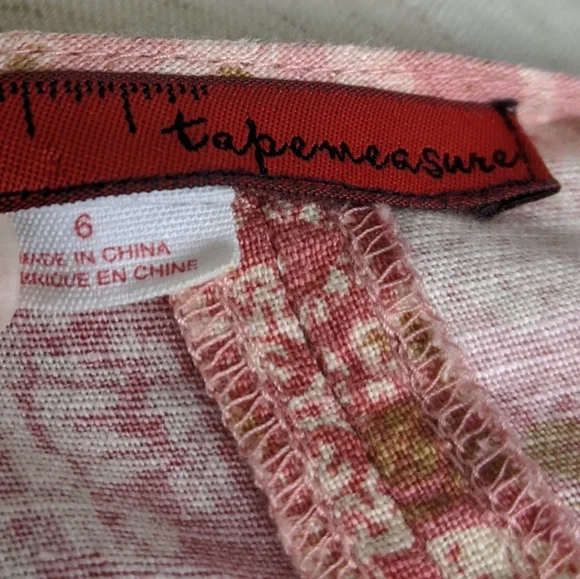 Tapemeasure sleeveless tank dress. Dusty pi - Picture 5 of 5